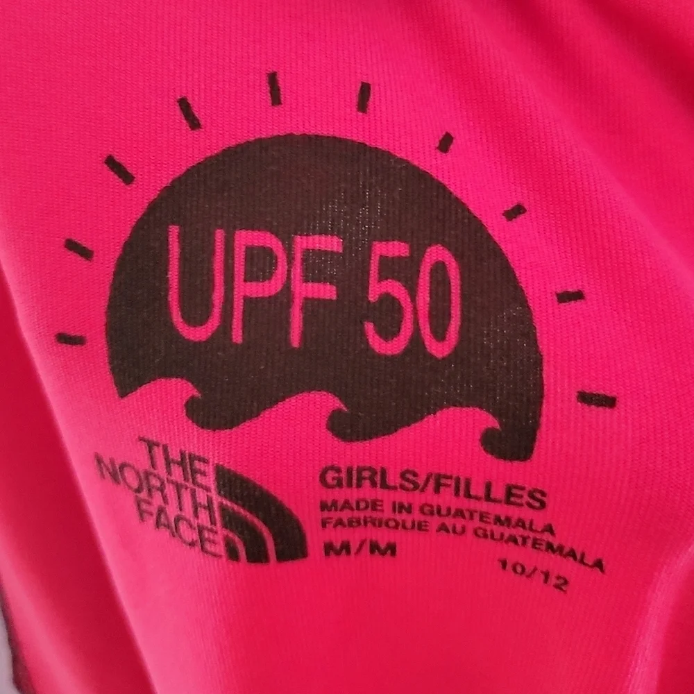 Pink The North Face UPF 50 FlashDry Amphibious Wake Boarding Beach Sun Tee
